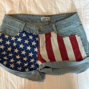 Vintage American flag Jean shorts